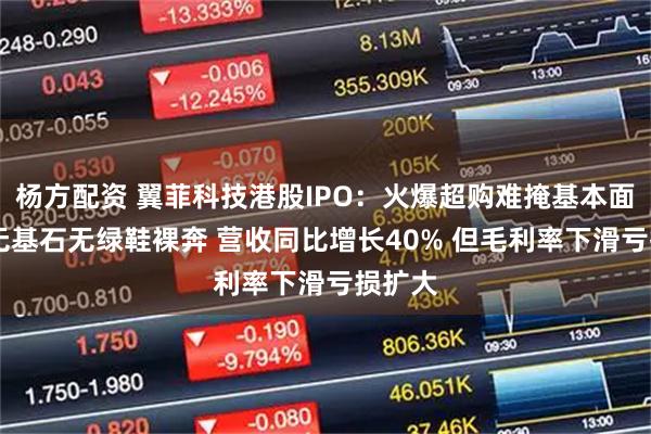杨方配资 翼菲科技港股IPO：火爆超购难掩基本面压力 无基石无绿鞋裸奔 营收同比增长40% 但毛利率下滑亏损扩大