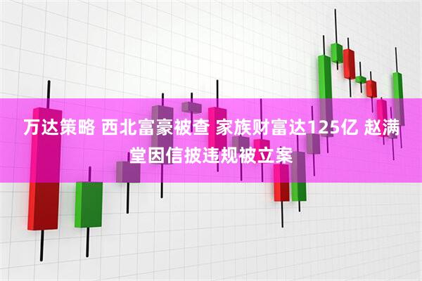 万达策略 西北富豪被查 家族财富达125亿 赵满堂因信披违规被立案